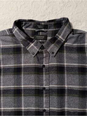 Nordstrom Men's Shop | 100% Cotton | Plaid Flannel Button Down Shirt | Size 3XB